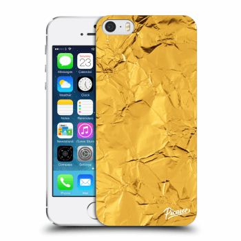 Picasee silikónový prehľadný obal pre Apple iPhone 5/5S/SE - Gold