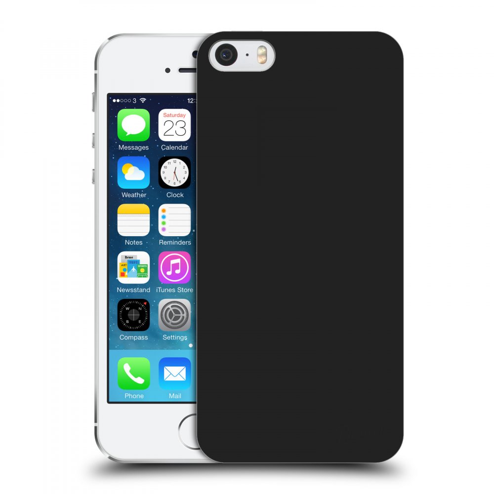 Picasee plastový čierny obal pre Apple iPhone 5/5S/SE - Clear