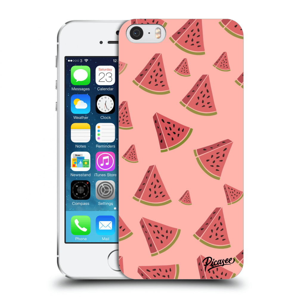 Picasee plastový čierny obal pre Apple iPhone 5/5S/SE - Watermelon