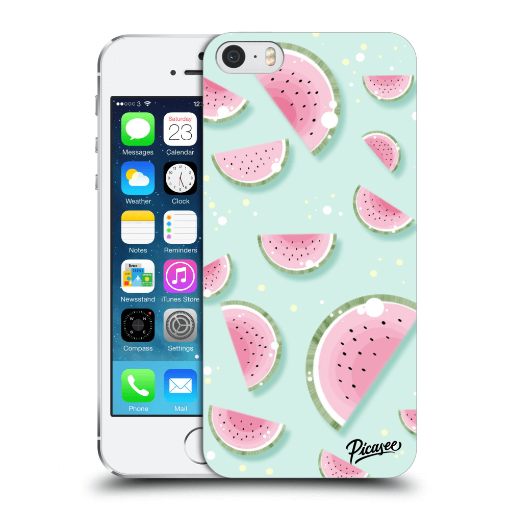 Picasee plastový čierny obal pre Apple iPhone 5/5S/SE - Watermelon 2