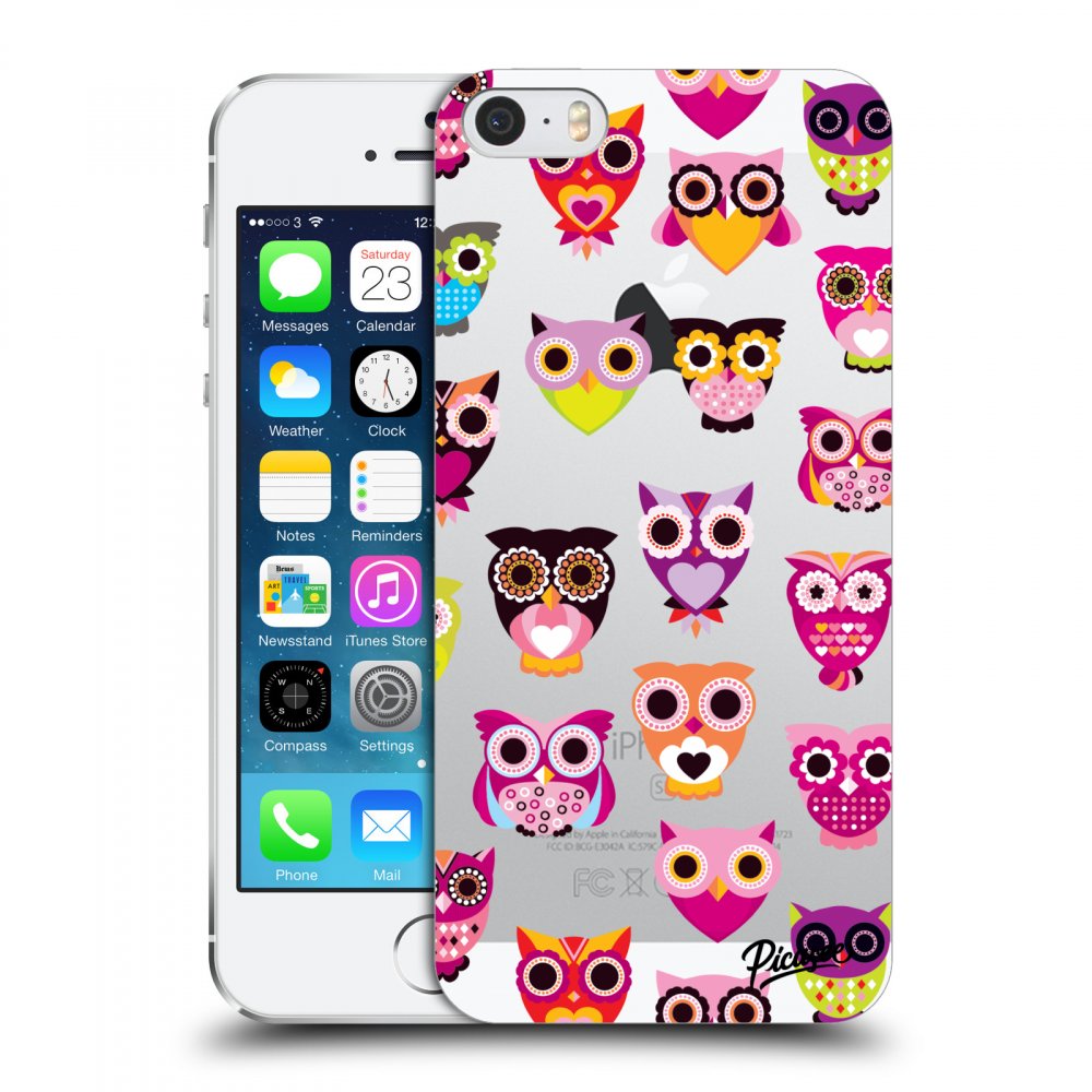 Picasee plastový prehľadný obal pre Apple iPhone 5/5S/SE - Owls