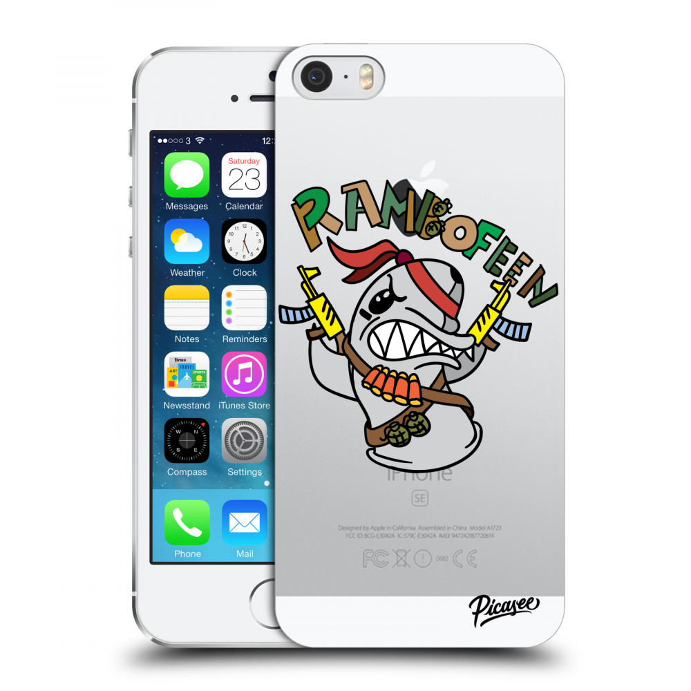 Picasee silikónový prehľadný obal pre Apple iPhone 5/5S/SE - Rambofen