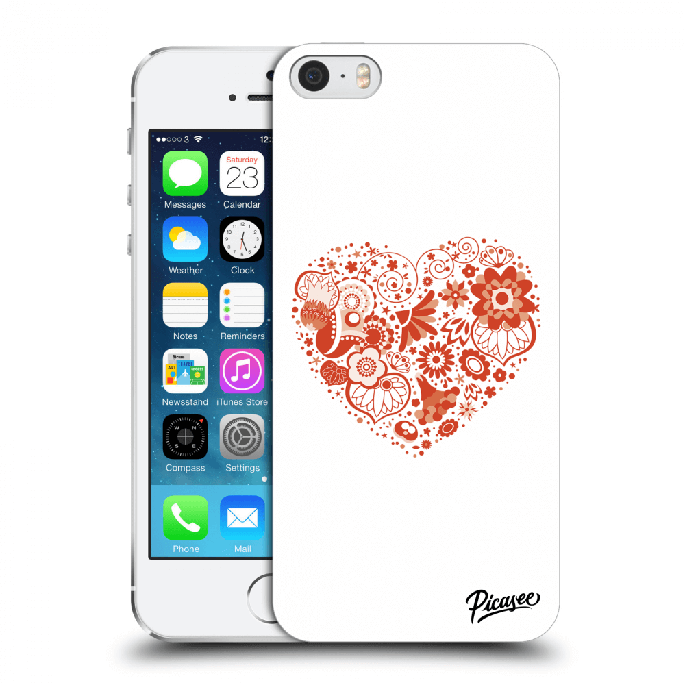 Picasee plastový prehľadný obal pre Apple iPhone 5/5S/SE - Big heart