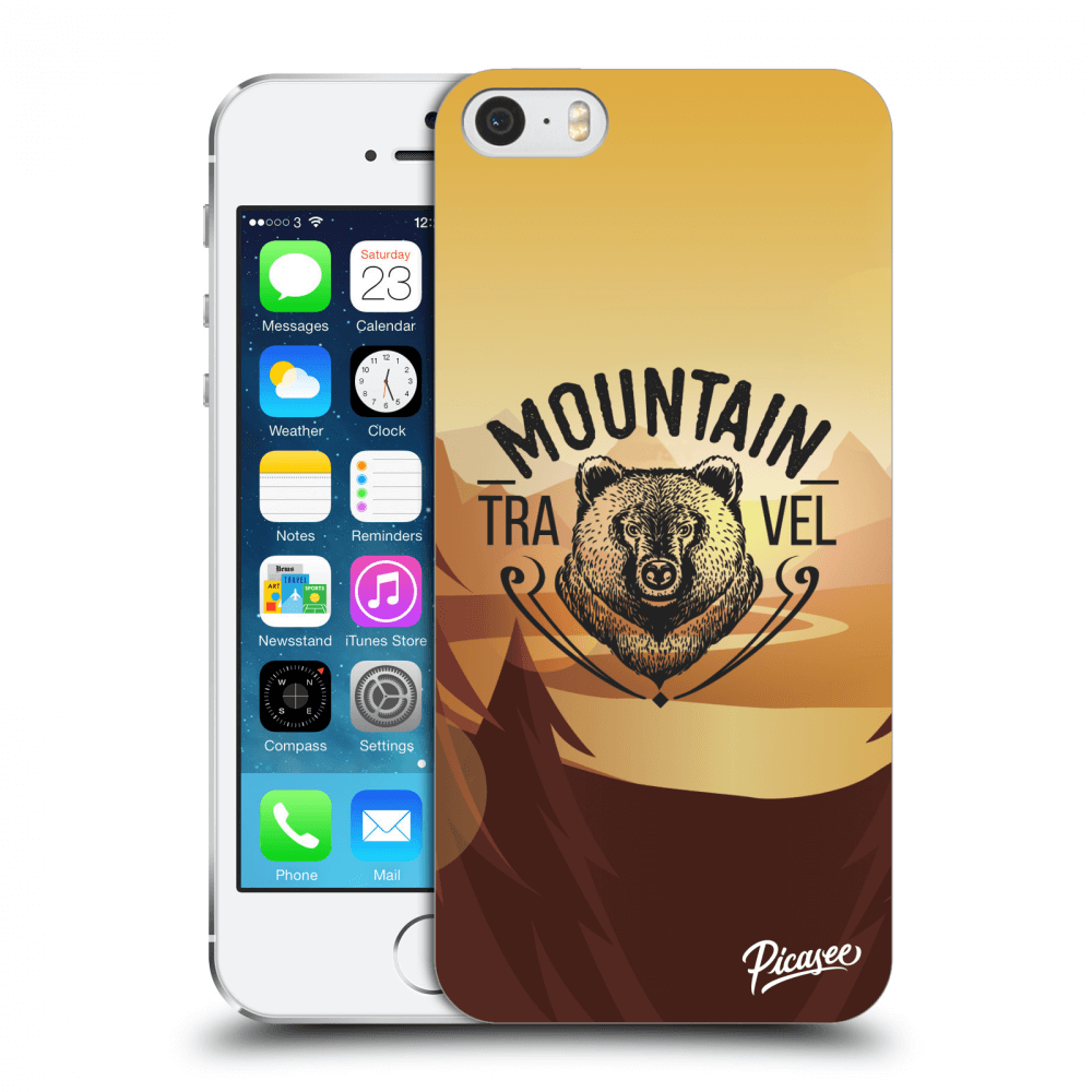 Picasee silikónový prehľadný obal pre Apple iPhone 5/5S/SE - Mountain bear