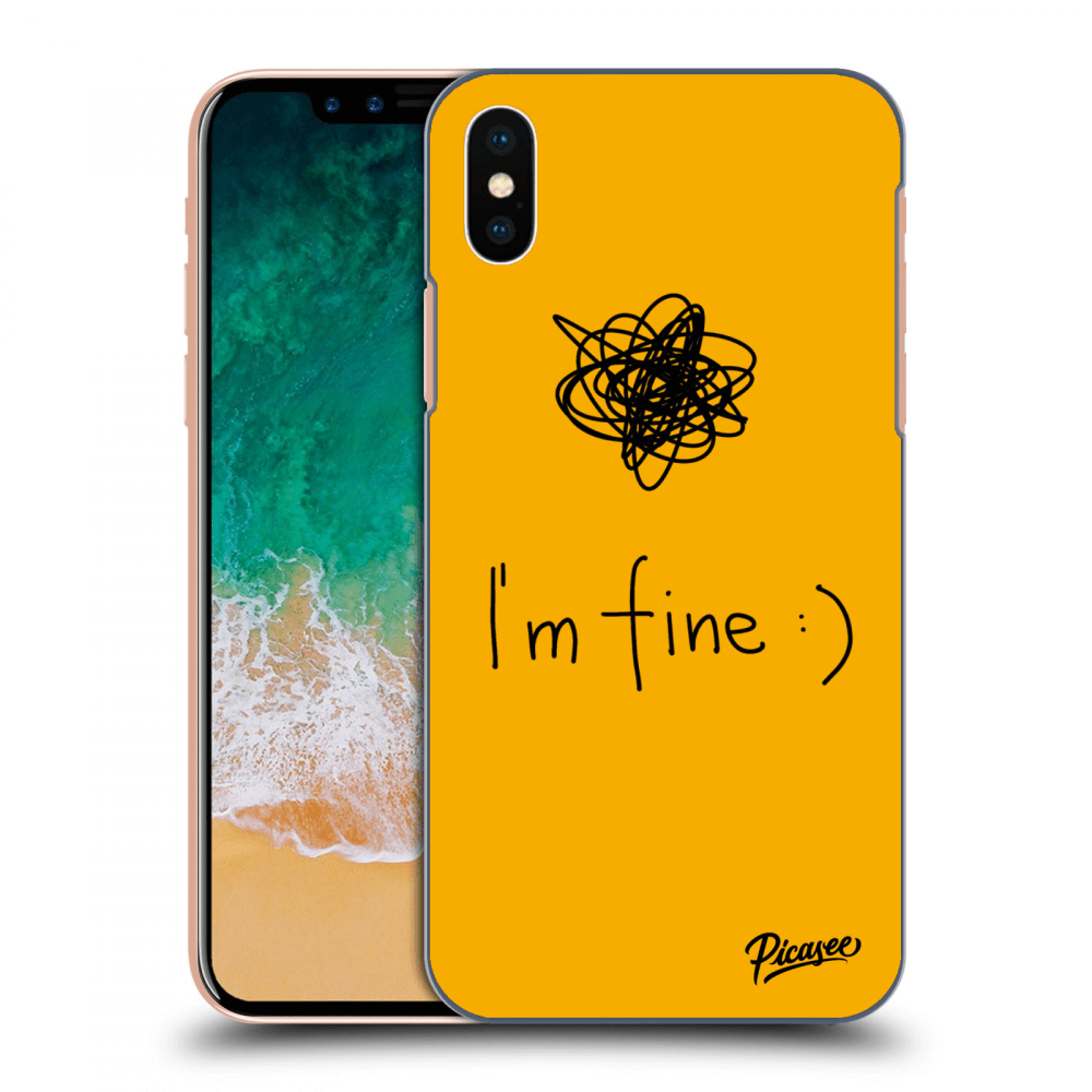 Picasee ULTIMATE CASE pro Apple iPhone X/XS - I am fine