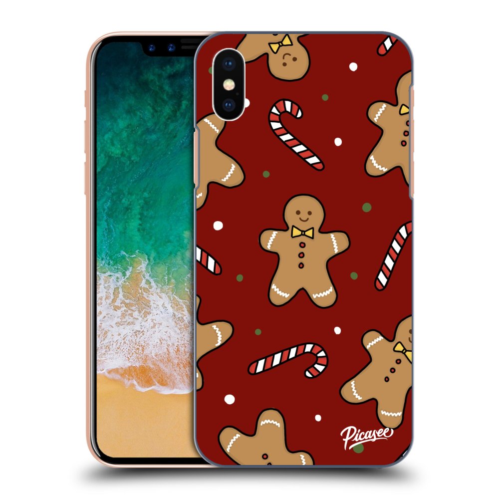 Picasee silikónový prehľadný obal pre Apple iPhone X/XS - Gingerbread 2