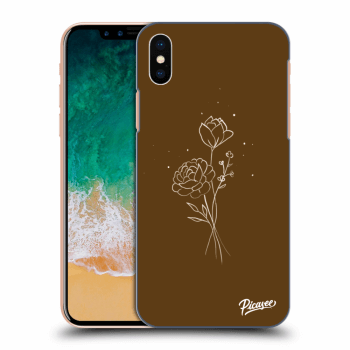 Obal pre Apple iPhone X/XS - Brown flowers