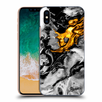 Obal pre Apple iPhone X/XS - Black Gold 2