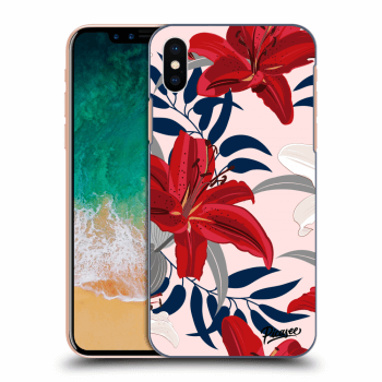 Obal pre Apple iPhone X/XS - Red Lily