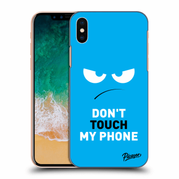 Picasee ULTIMATE CASE pro Apple iPhone X/XS - Angry Eyes - Blue