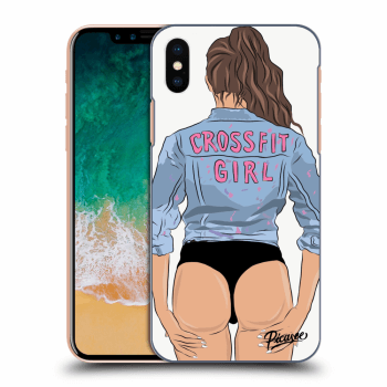 Picasee silikónový prehľadný obal pre Apple iPhone X/XS - Crossfit girl - nickynellow