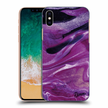 Obal pre Apple iPhone X/XS - Purple glitter