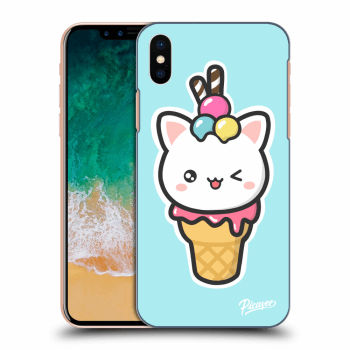Picasee ULTIMATE CASE pro Apple iPhone X/XS - Ice Cream Cat