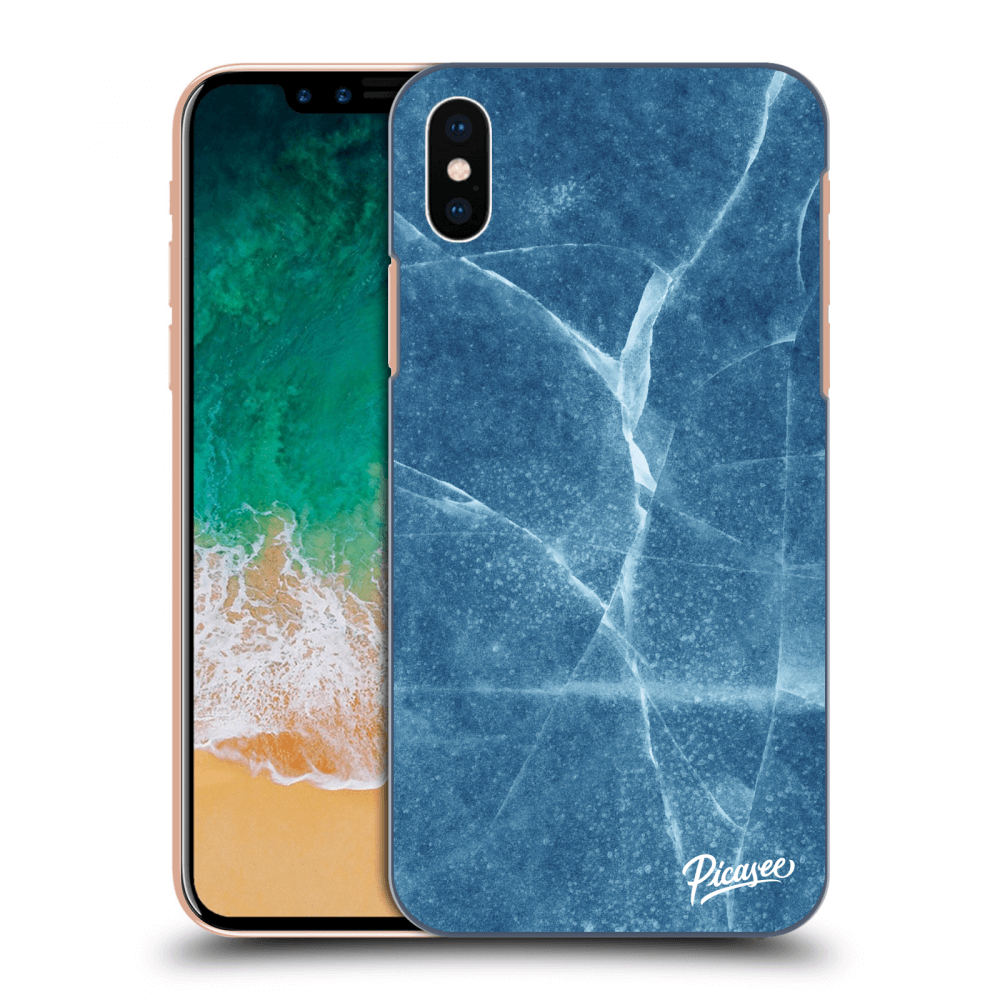 Picasee silikónový prehľadný obal pre Apple iPhone X/XS - Blue marble