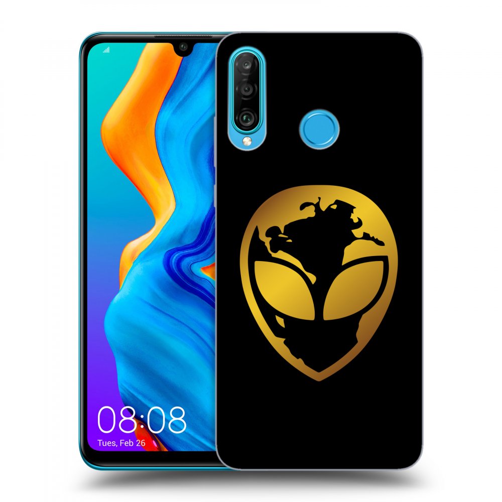 Picasee ULTIMATE CASE pro Huawei P30 Lite - EARTH - Gold Alien 3.0