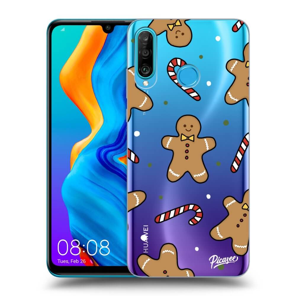 Picasee silikónový prehľadný obal pre Huawei P30 Lite - Gingerbread