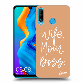 Picasee silikónový prehľadný obal pre Huawei P30 Lite - Boss Mama