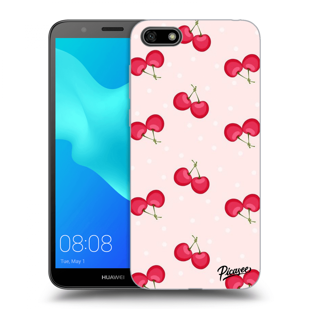 Picasee silikónový čierny obal pre Huawei Y5 2018 - Cherries