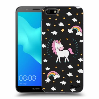 Picasee silikónový čierny obal pre Huawei Y5 2018 - Unicorn star heaven
