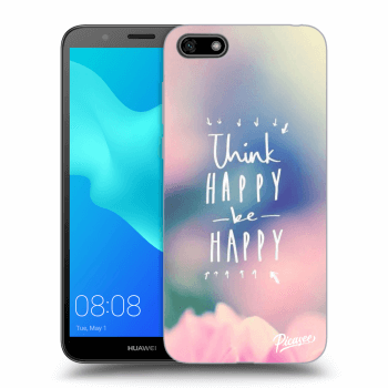 Picasee silikónový čierny obal pre Huawei Y5 2018 - Think happy be happy