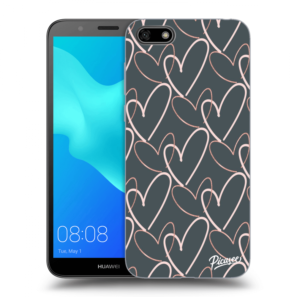 Picasee silikónový čierny obal pre Huawei Y5 2018 - Lots of love