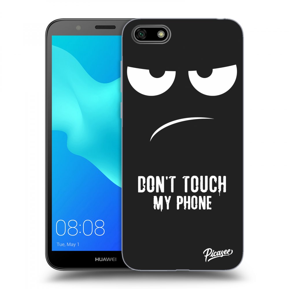 Picasee silikónový čierny obal pre Huawei Y5 2018 - Don't Touch My Phone