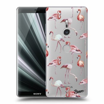 Picasee silikónový prehľadný obal pre Sony Xperia XZ3 - Flamingos