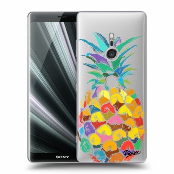 Picasee silikónový prehľadný obal pre Sony Xperia XZ3 - Pineapple