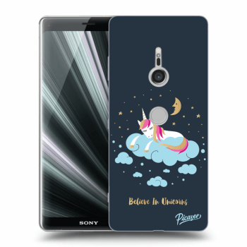 Picasee silikónový prehľadný obal pre Sony Xperia XZ3 - Believe In Unicorns