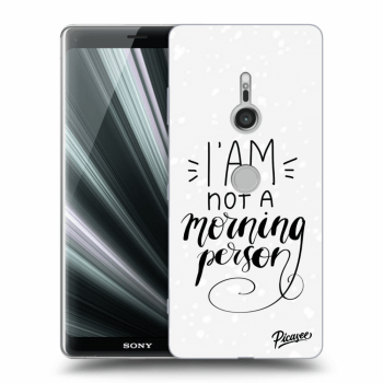 Picasee silikónový prehľadný obal pre Sony Xperia XZ3 - I am not a morning person