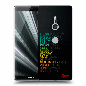 Picasee silikónový prehľadný obal pre Sony Xperia XZ3 - Motto life