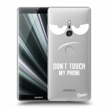 Picasee silikónový prehľadný obal pre Sony Xperia XZ3 - Don't Touch My Phone