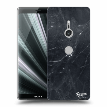 Picasee silikónový prehľadný obal pre Sony Xperia XZ3 - Black marble