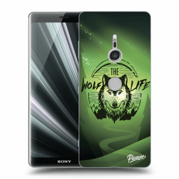 Picasee silikónový prehľadný obal pre Sony Xperia XZ3 - Wolf life