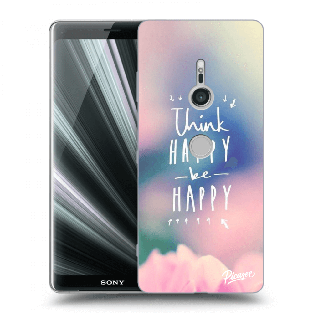 Picasee silikónový prehľadný obal pre Sony Xperia XZ3 - Think happy be happy