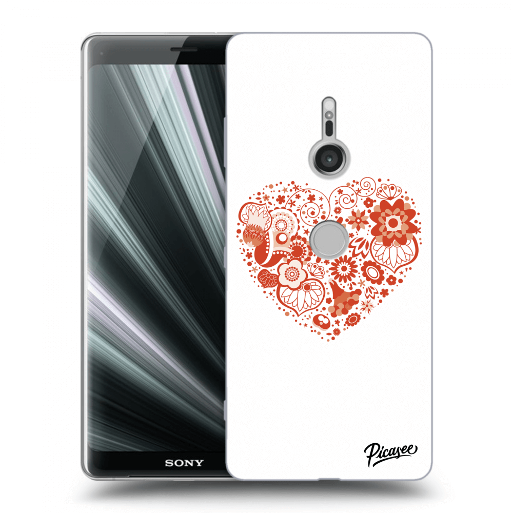 Picasee silikónový prehľadný obal pre Sony Xperia XZ3 - Big heart