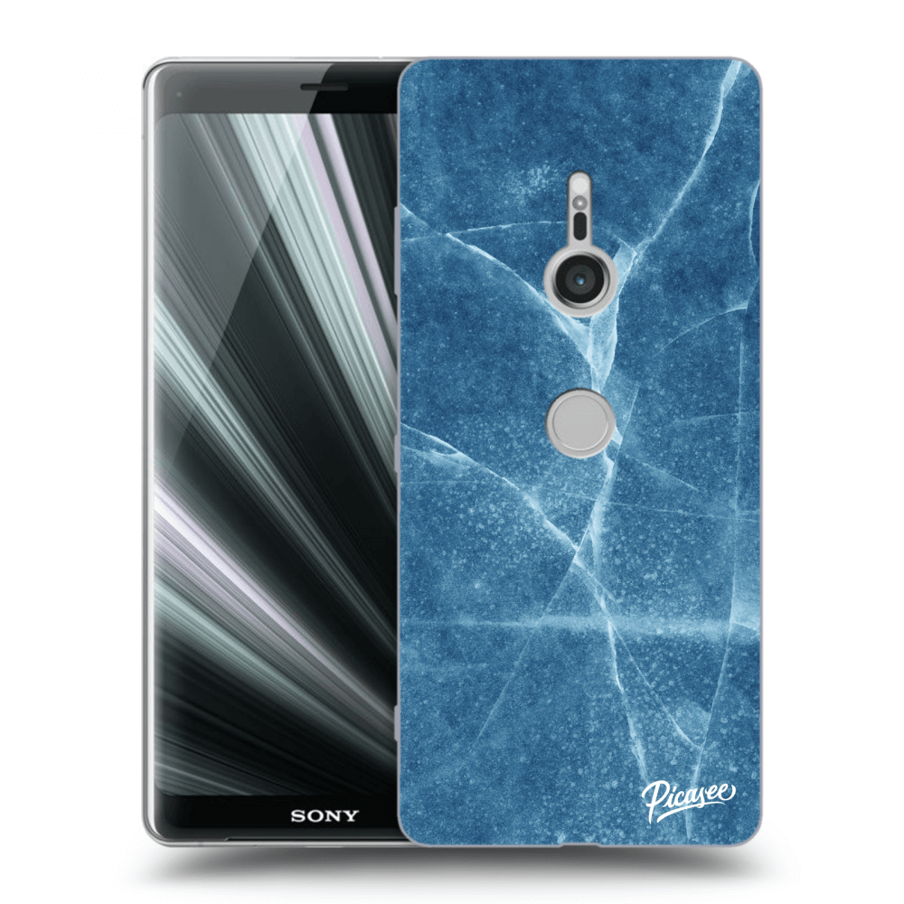 Picasee silikónový prehľadný obal pre Sony Xperia XZ3 - Blue marble