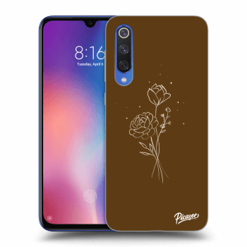 Obal pre Xiaomi Mi 9 SE - Brown flowers