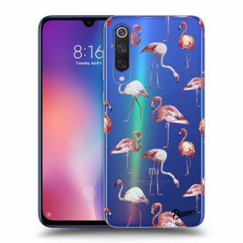 Picasee silikónový prehľadný obal pre Xiaomi Mi 9 SE - Flamingos