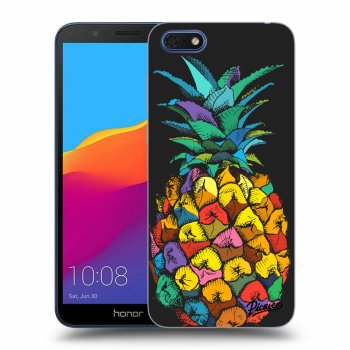 Picasee silikónový čierny obal pre Honor 7S - Pineapple