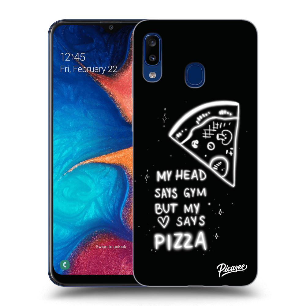 Picasee silikónový čierny obal pre Samsung Galaxy A20e A202F - Pizza