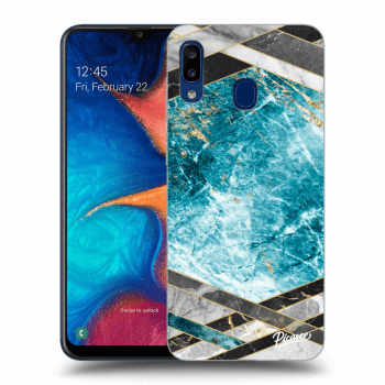 Obal pre Samsung Galaxy A20e A202F - Blue geometry