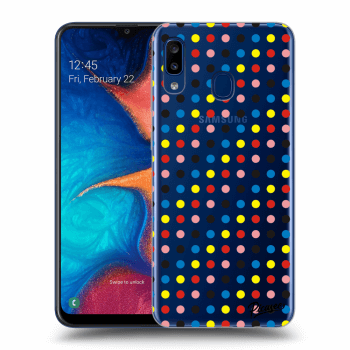 Picasee silikónový prehľadný obal pre Samsung Galaxy A20e A202F - Colorful dots