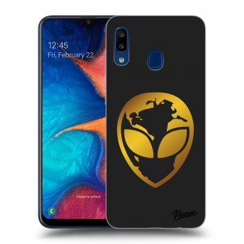 Obal pre Samsung Galaxy A20e A202F - EARTH - Gold Alien 3.0
