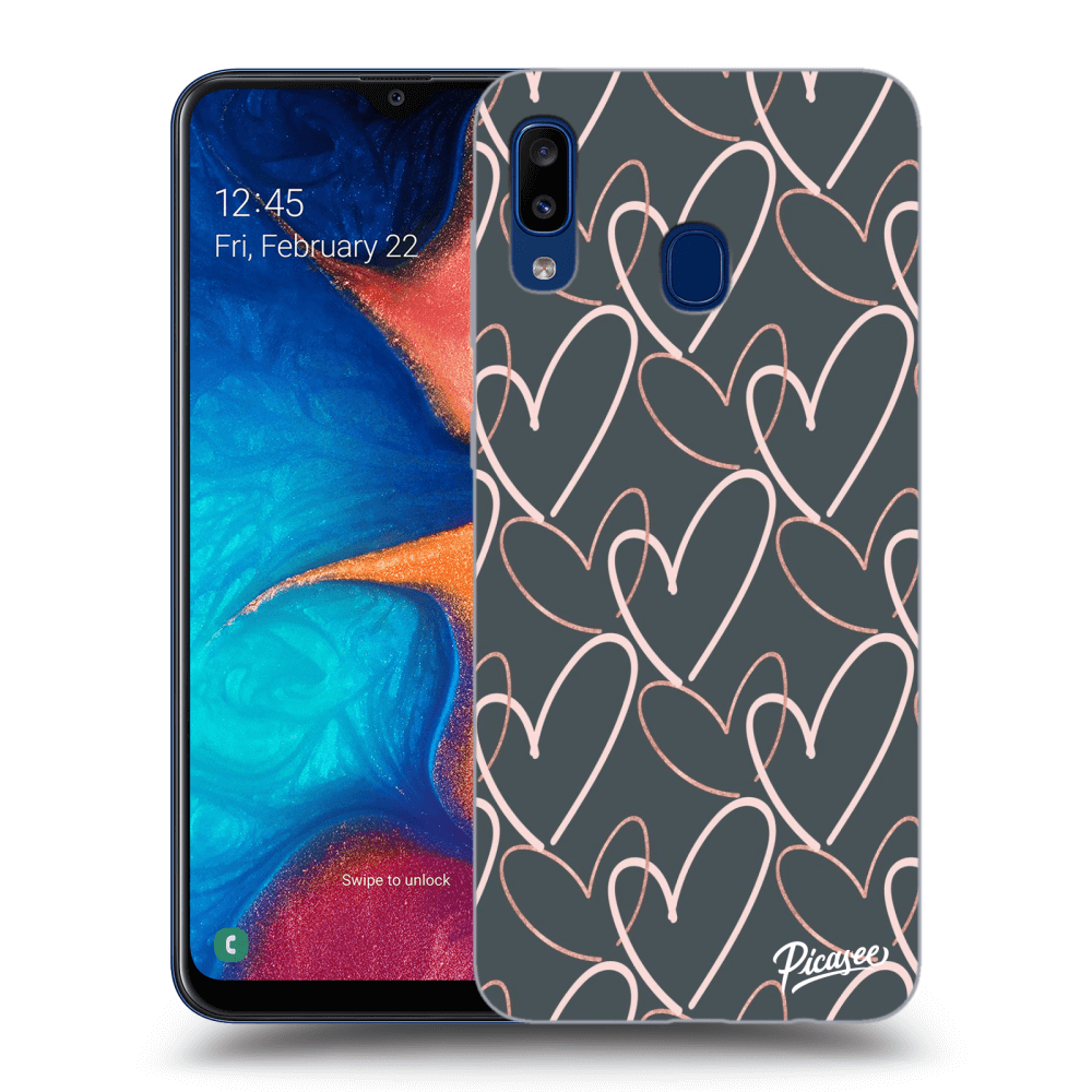 Picasee silikónový prehľadný obal pre Samsung Galaxy A20e A202F - Lots of love