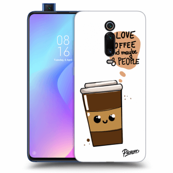 Picasee silikónový prehľadný obal pre Xiaomi Mi 9T (Pro) - Cute coffee