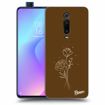 Obal pre Xiaomi Mi 9T (Pro) - Brown flowers