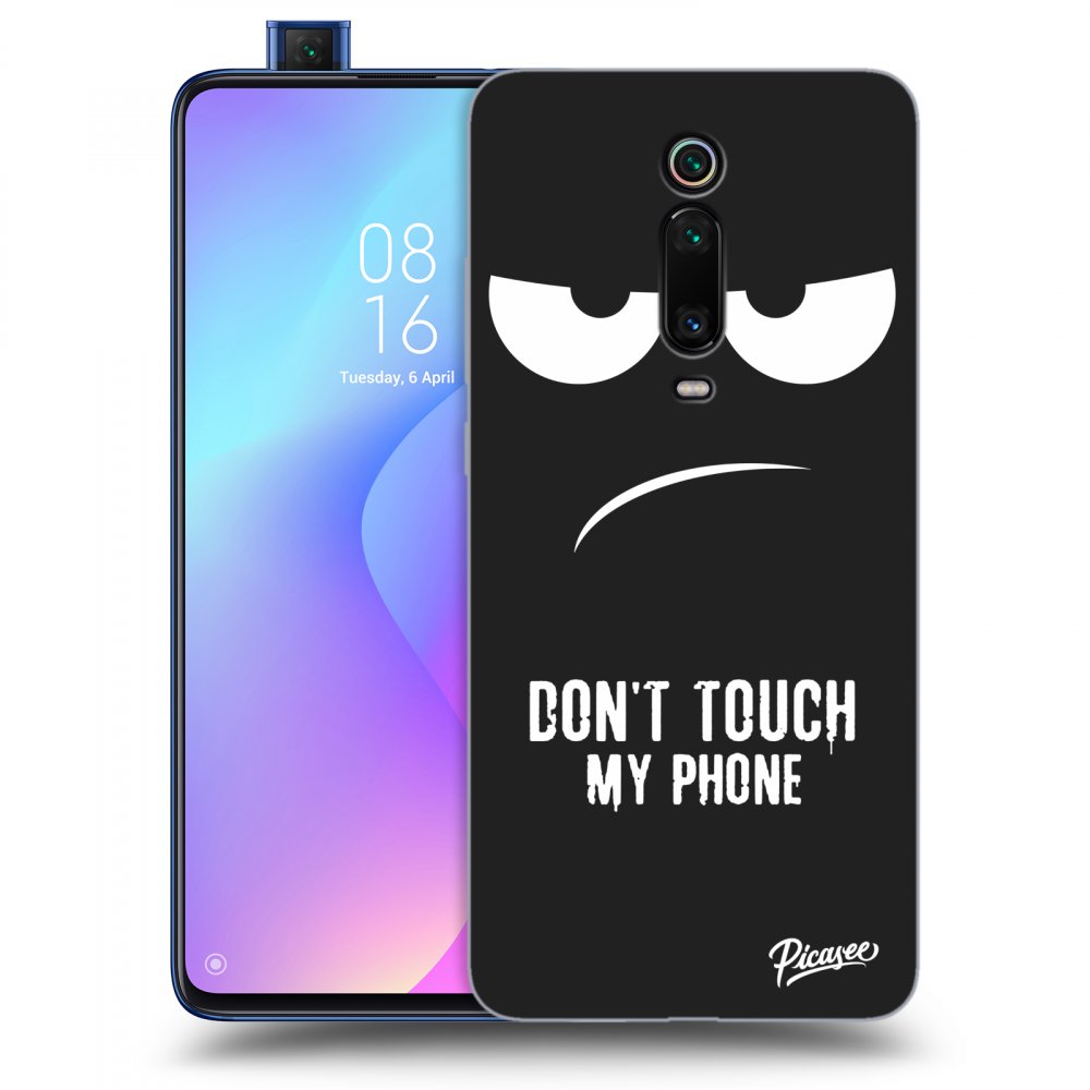 Picasee silikónový čierny obal pre Xiaomi Mi 9T (Pro) - Don't Touch My Phone