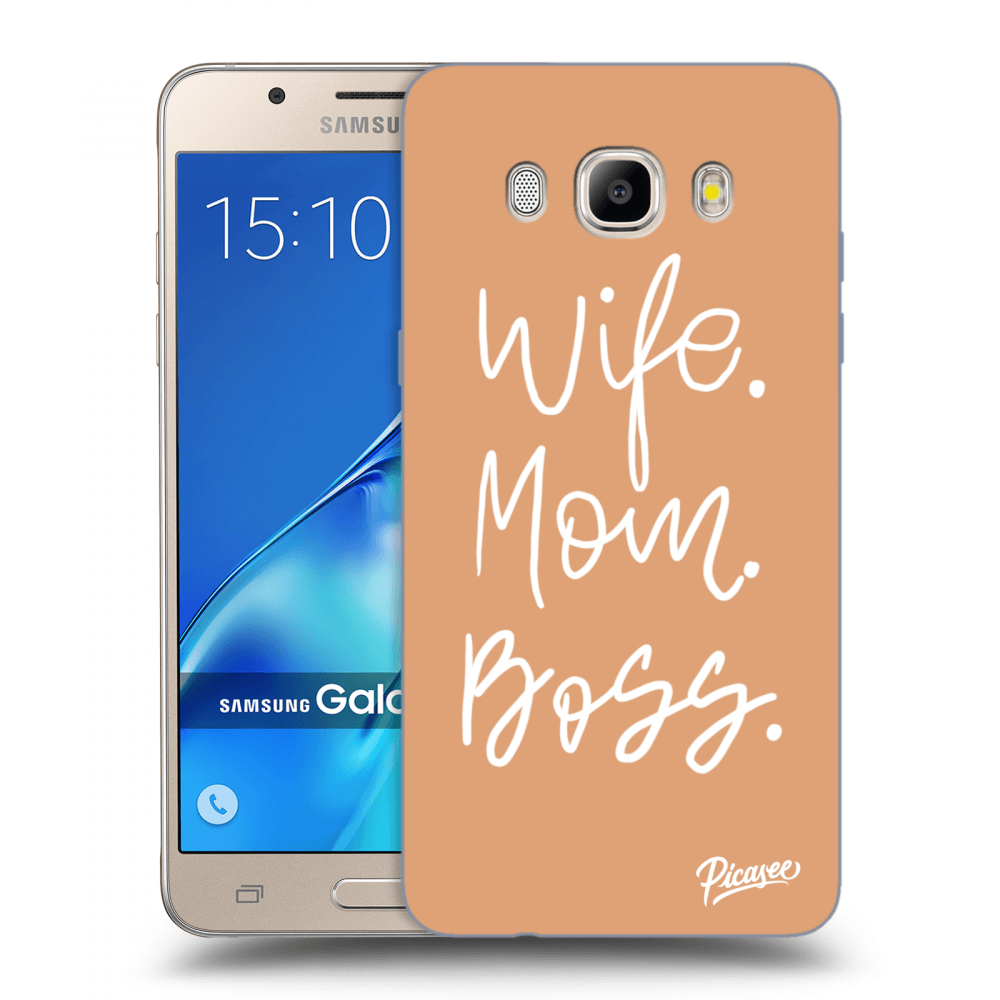 Picasee silikónový prehľadný obal pre Samsung Galaxy J5 2016 J510F - Boss Mama