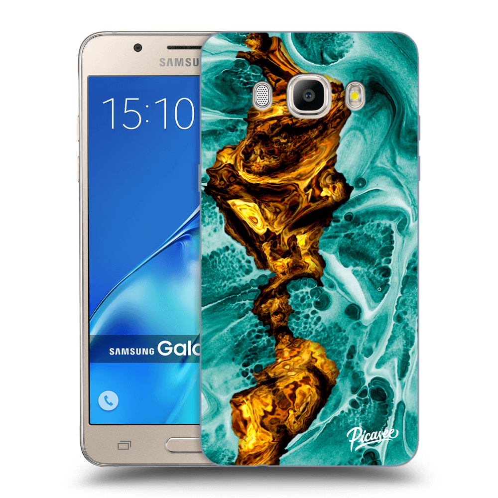 Picasee silikónový prehľadný obal pre Samsung Galaxy J5 2016 J510F - Goldsky